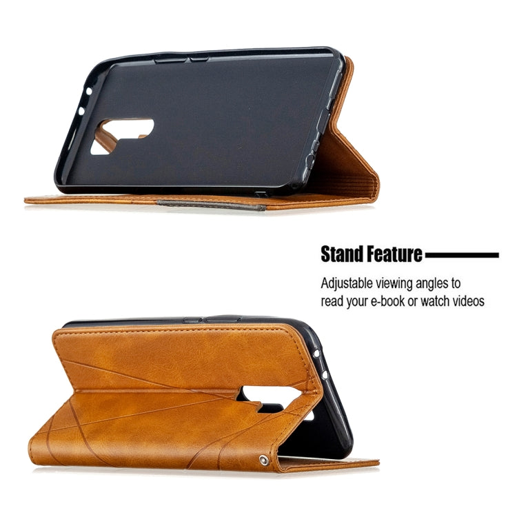 For Xiaomi Redmi 9 Rhombus Texture Horizontal Flip Magnetic Leather Case with Holder & Card Slots & Wallet