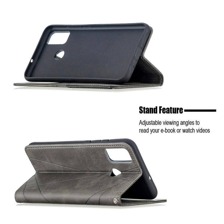 For Huawei Honor 9X Lite Rhombus Texture Horizontal Flip Magnetic Leather Case with Holder & Card Slots & Wallet