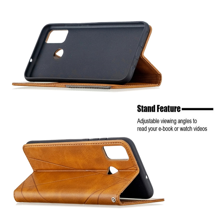 For Huawei Honor 9X Lite Rhombus Texture Horizontal Flip Magnetic Leather Case with Holder & Card Slots & Wallet