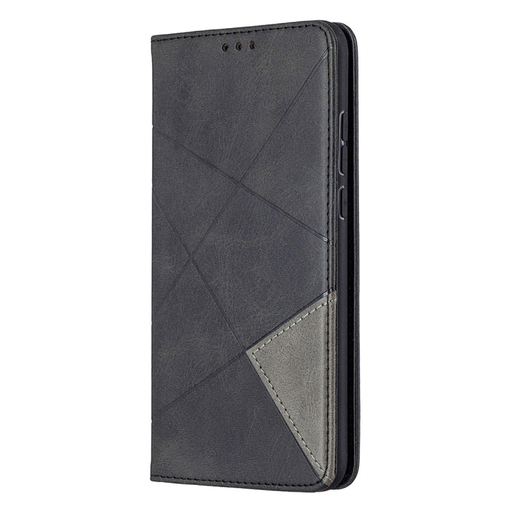 For Huawei Honor 9X Lite Rhombus Texture Horizontal Flip Magnetic Leather Case with Holder & Card Slots & Wallet