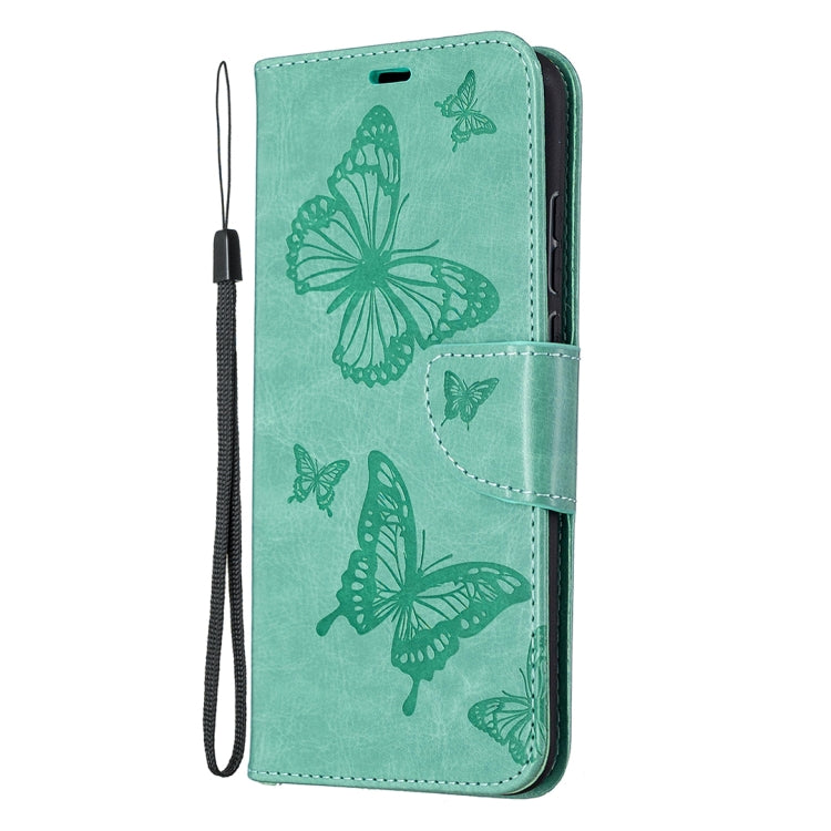 For Huawei Honor 9X Lite Two Butterflies Embossing Pattern Horizontal Flip Leather Case with Holder & Card Slot & Wallet & Lanyard