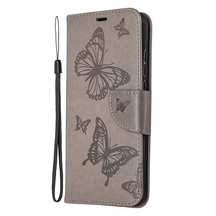 For Huawei Honor 9X Lite Two Butterflies Embossing Pattern Horizontal Flip Leather Case with Holder & Card Slot & Wallet & Lanyard