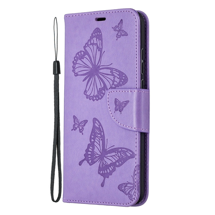 For Huawei Honor 9X Lite Two Butterflies Embossing Pattern Horizontal Flip Leather Case with Holder & Card Slot & Wallet & Lanyard