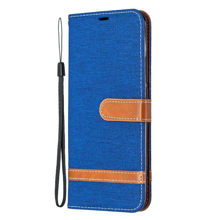 For Xiaomi Redmi 9 Color Matching Denim Texture Horizontal Flip Leather Case with Holder & Card Slots & Wallet & Lanyard