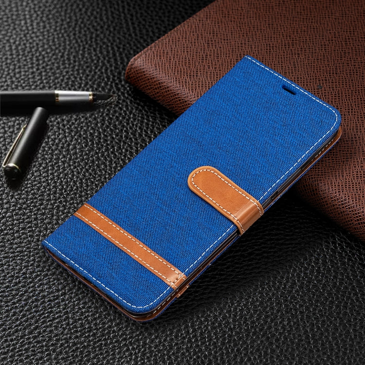 For Xiaomi Redmi 9 Color Matching Denim Texture Horizontal Flip Leather Case with Holder & Card Slots & Wallet & Lanyard