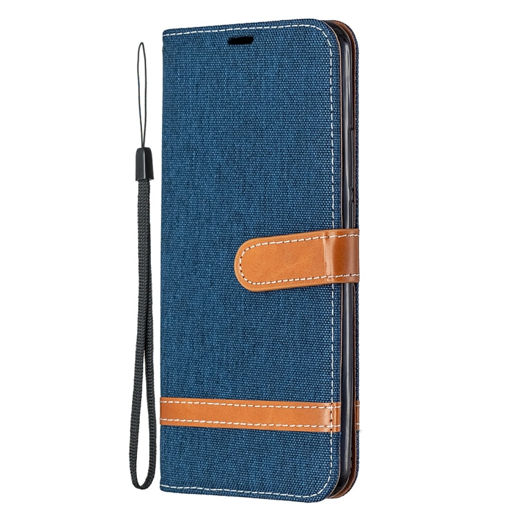 For Xiaomi Redmi 9 Color Matching Denim Texture Horizontal Flip Leather Case with Holder & Card Slots & Wallet & Lanyard
