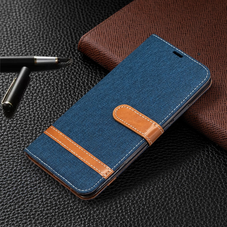 For Xiaomi Redmi 9 Color Matching Denim Texture Horizontal Flip Leather Case with Holder & Card Slots & Wallet & Lanyard