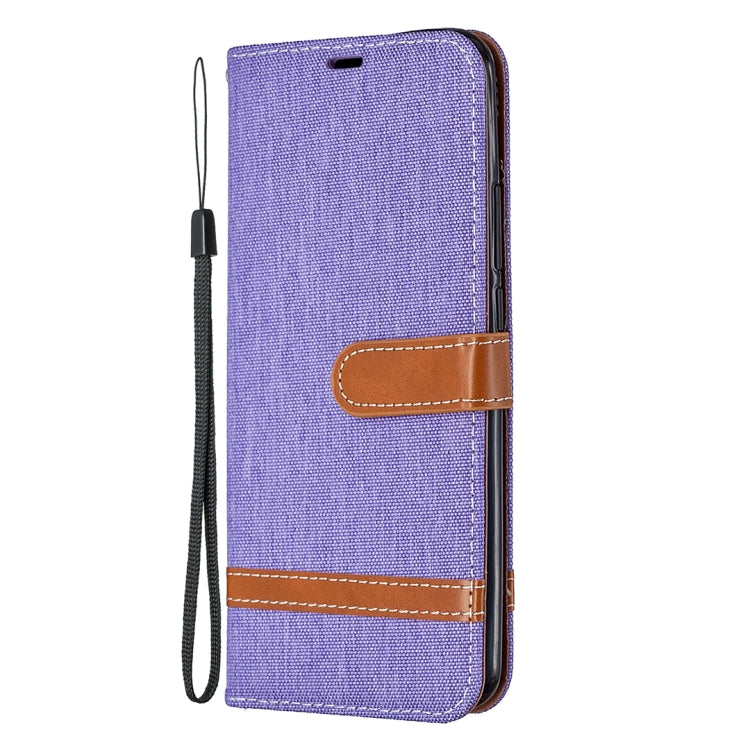 For Xiaomi Redmi 9 Color Matching Denim Texture Horizontal Flip Leather Case with Holder & Card Slots & Wallet & Lanyard