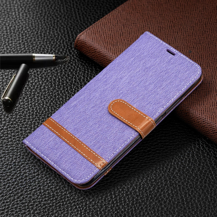 For Xiaomi Redmi 9 Color Matching Denim Texture Horizontal Flip Leather Case with Holder & Card Slots & Wallet & Lanyard