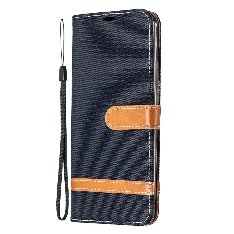 For Xiaomi Redmi 9 Color Matching Denim Texture Horizontal Flip Leather Case with Holder & Card Slots & Wallet & Lanyard