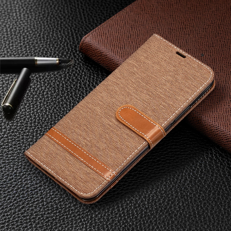 For Xiaomi Redmi 9 Color Matching Denim Texture Horizontal Flip Leather Case with Holder & Card Slots & Wallet & Lanyard