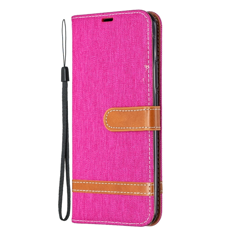 For Xiaomi Redmi 9 Color Matching Denim Texture Horizontal Flip Leather Case with Holder & Card Slots & Wallet & Lanyard