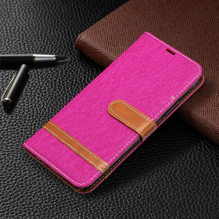 For Xiaomi Redmi 9 Color Matching Denim Texture Horizontal Flip Leather Case with Holder & Card Slots & Wallet & Lanyard