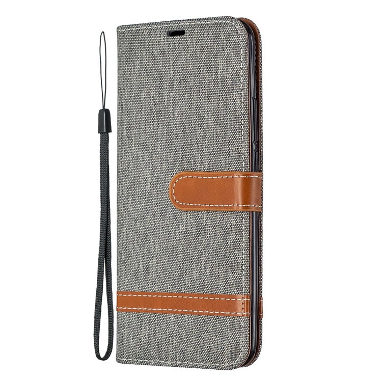 For Xiaomi Redmi 9 Color Matching Denim Texture Horizontal Flip Leather Case with Holder & Card Slots & Wallet & Lanyard