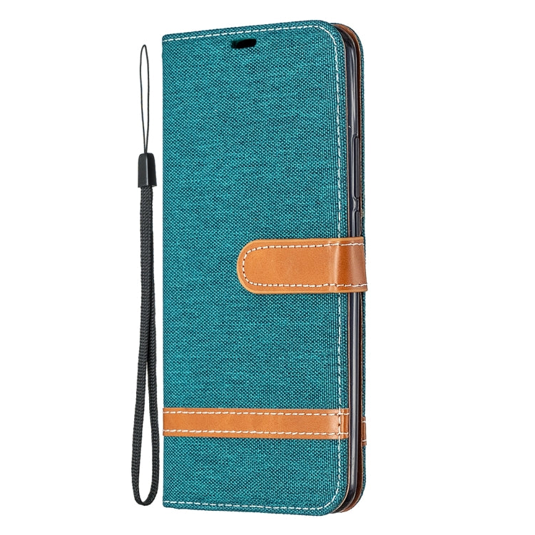 For Xiaomi Redmi 9 Color Matching Denim Texture Horizontal Flip Leather Case with Holder & Card Slots & Wallet & Lanyard