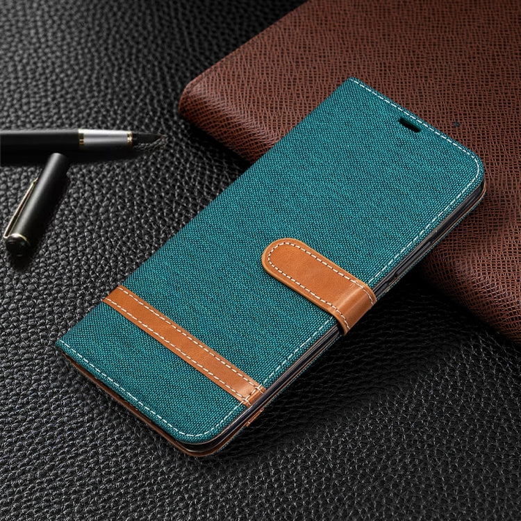 For Xiaomi Redmi 9 Color Matching Denim Texture Horizontal Flip Leather Case with Holder & Card Slots & Wallet & Lanyard