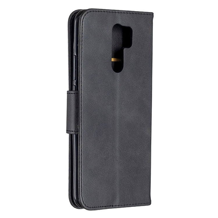For Xiaomi Redmi 9 Retro Lambskin Texture Pure Color Horizontal Flip PU Leather Case with Holder & Card Slots & Wallet & Lanyard