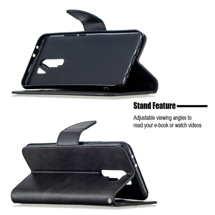 For Xiaomi Redmi 9 Retro Lambskin Texture Pure Color Horizontal Flip PU Leather Case with Holder & Card Slots & Wallet & Lanyard