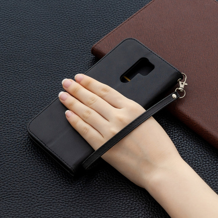 For Xiaomi Redmi 9 Retro Lambskin Texture Pure Color Horizontal Flip PU Leather Case with Holder & Card Slots & Wallet & Lanyard