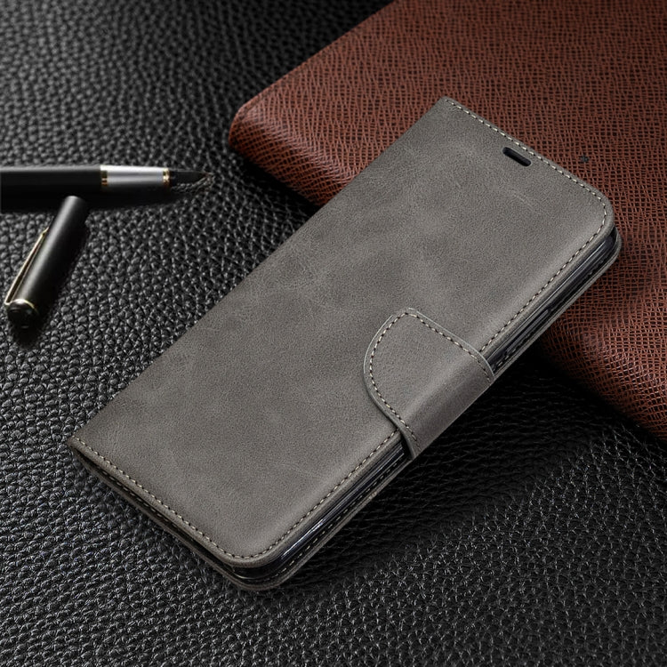 For Xiaomi Redmi 9 Retro Lambskin Texture Pure Color Horizontal Flip PU Leather Case with Holder & Card Slots & Wallet & Lanyard
