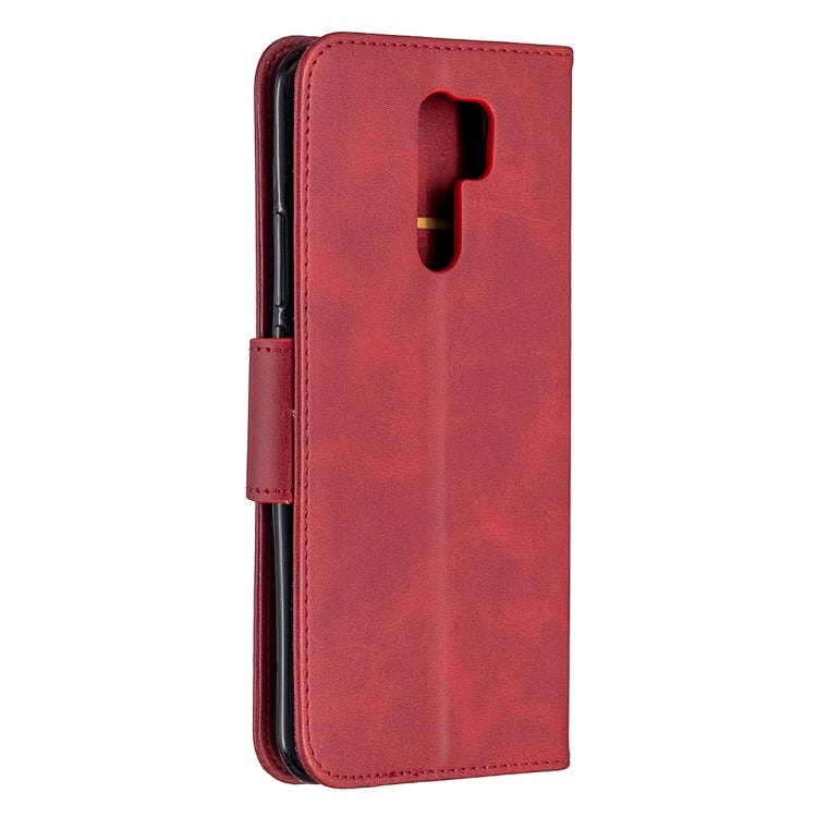 For Xiaomi Redmi 9 Retro Lambskin Texture Pure Color Horizontal Flip PU Leather Case with Holder & Card Slots & Wallet & Lanyard