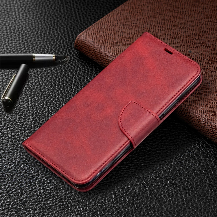 For Xiaomi Redmi 9 Retro Lambskin Texture Pure Color Horizontal Flip PU Leather Case with Holder & Card Slots & Wallet & Lanyard