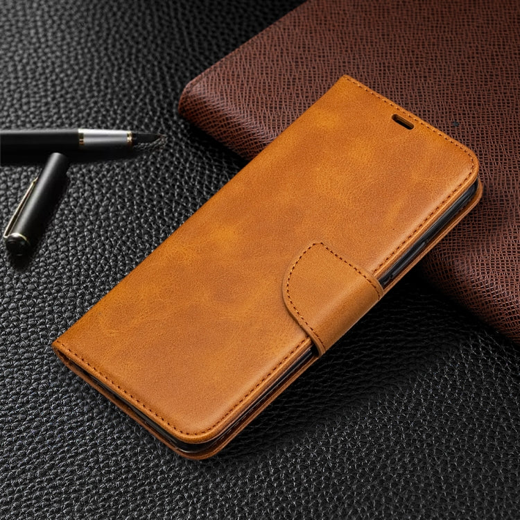 For Xiaomi Redmi 9 Retro Lambskin Texture Pure Color Horizontal Flip PU Leather Case with Holder & Card Slots & Wallet & Lanyard