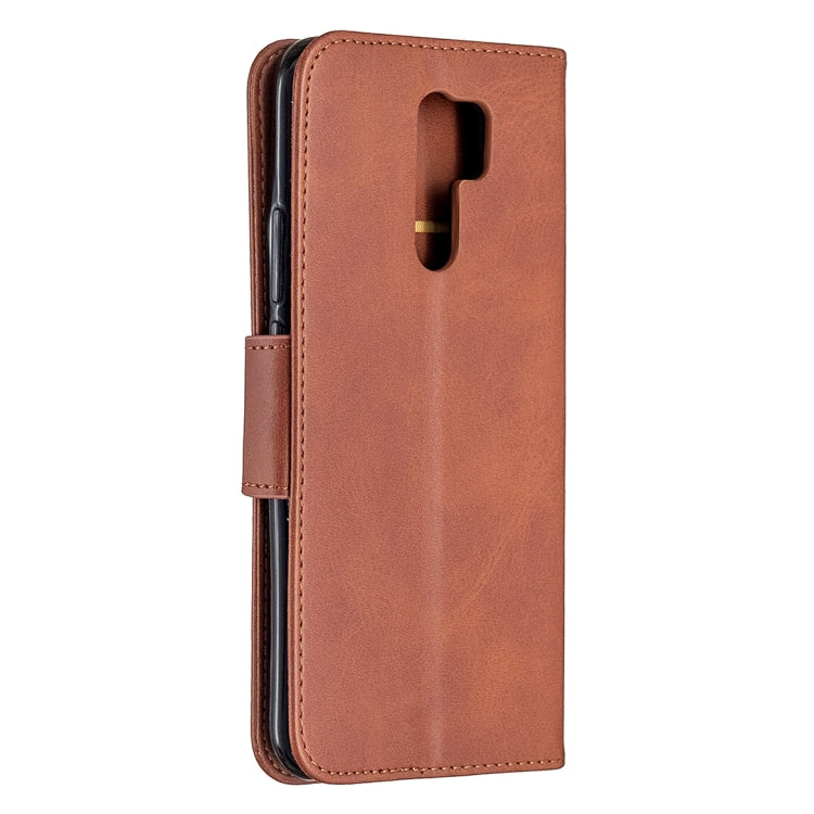 For Xiaomi Redmi 9 Retro Lambskin Texture Pure Color Horizontal Flip PU Leather Case with Holder & Card Slots & Wallet & Lanyard