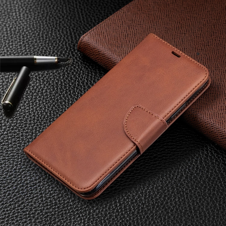For Xiaomi Redmi 9 Retro Lambskin Texture Pure Color Horizontal Flip PU Leather Case with Holder & Card Slots & Wallet & Lanyard