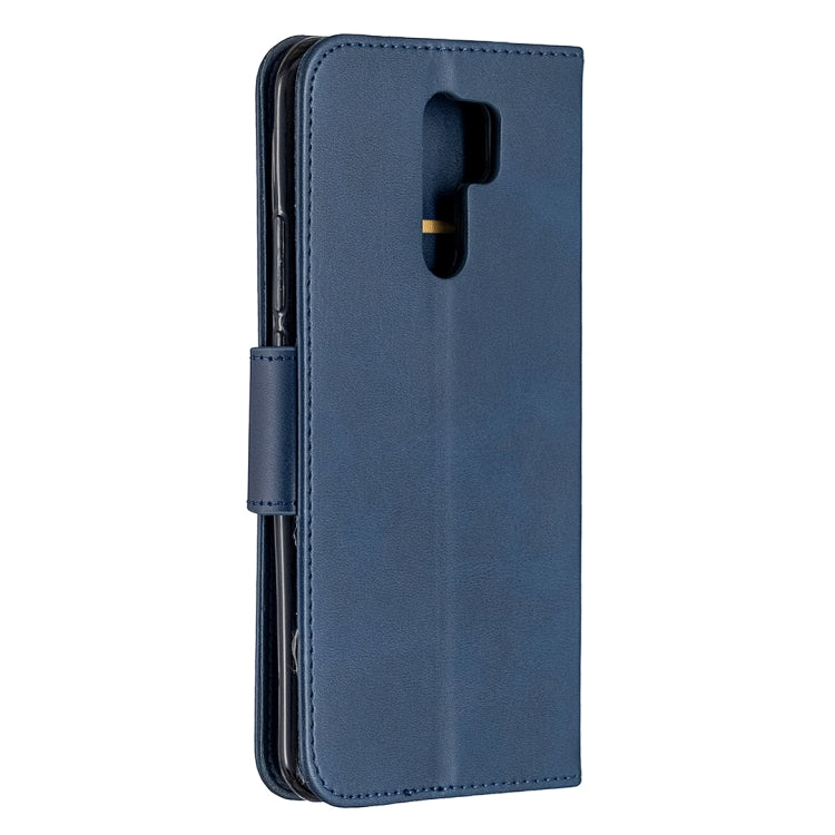 For Xiaomi Redmi 9 Retro Lambskin Texture Pure Color Horizontal Flip PU Leather Case with Holder & Card Slots & Wallet & Lanyard