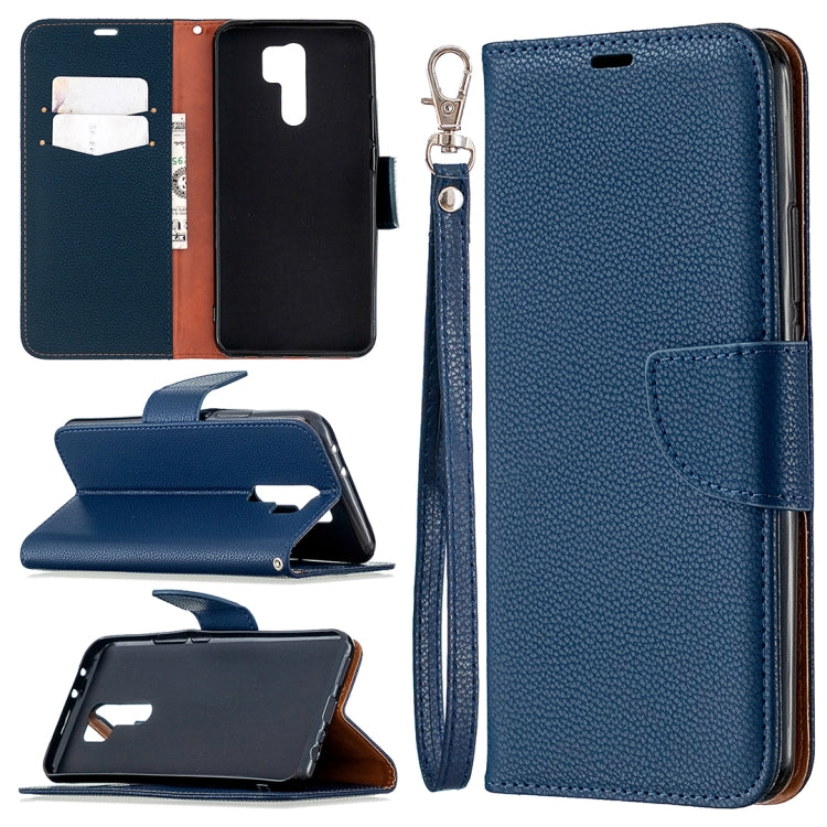 For Xiaomi Redmi 9 Litchi Texture Pure Color Horizontal Flip PU Leather Case with Holder & Card Slots & Wallet & Lanyard