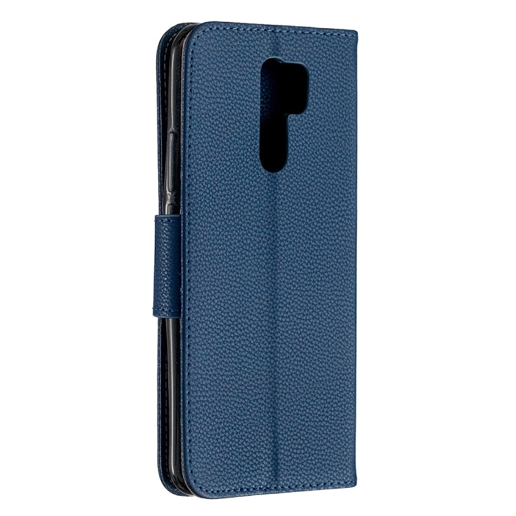 For Xiaomi Redmi 9 Litchi Texture Pure Color Horizontal Flip PU Leather Case with Holder & Card Slots & Wallet & Lanyard