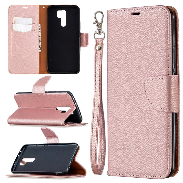 For Xiaomi Redmi 9 Litchi Texture Pure Color Horizontal Flip PU Leather Case with Holder & Card Slots & Wallet & Lanyard
