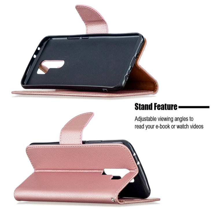 For Xiaomi Redmi 9 Litchi Texture Pure Color Horizontal Flip PU Leather Case with Holder & Card Slots & Wallet & Lanyard