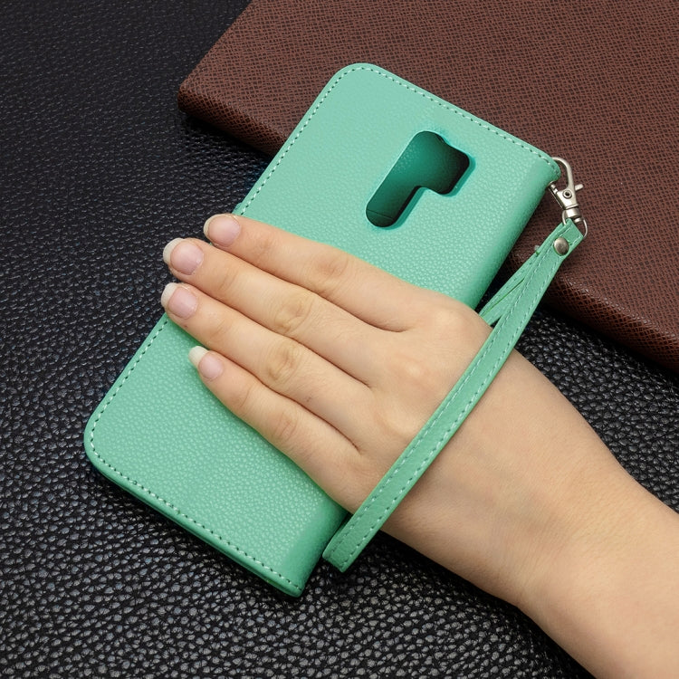 For Xiaomi Redmi 9 Litchi Texture Pure Color Horizontal Flip PU Leather Case with Holder & Card Slots & Wallet & Lanyard