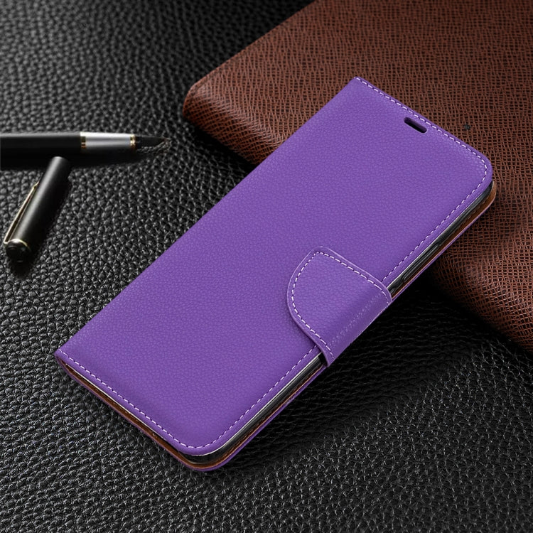 For Xiaomi Redmi 9 Litchi Texture Pure Color Horizontal Flip PU Leather Case with Holder & Card Slots & Wallet & Lanyard