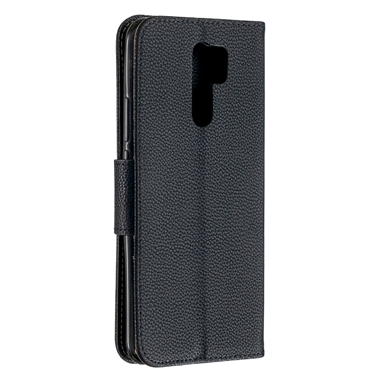 For Xiaomi Redmi 9 Litchi Texture Pure Color Horizontal Flip PU Leather Case with Holder & Card Slots & Wallet & Lanyard