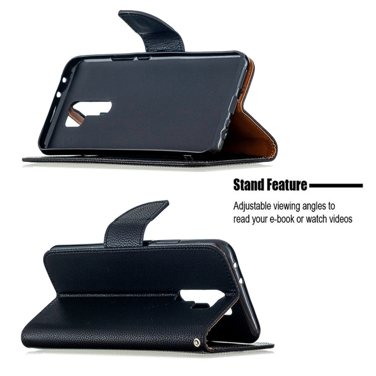 For Xiaomi Redmi 9 Litchi Texture Pure Color Horizontal Flip PU Leather Case with Holder & Card Slots & Wallet & Lanyard