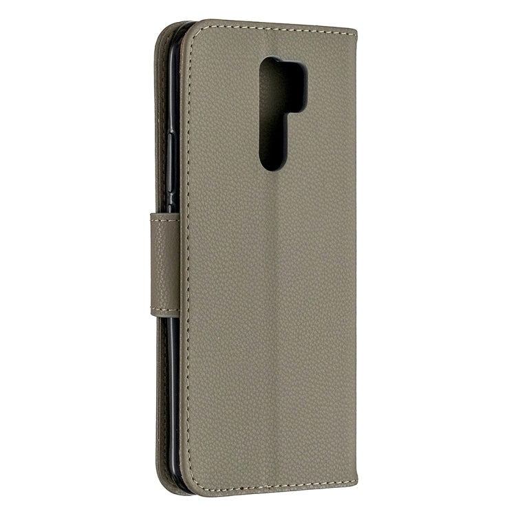 For Xiaomi Redmi 9 Litchi Texture Pure Color Horizontal Flip PU Leather Case with Holder & Card Slots & Wallet & Lanyard