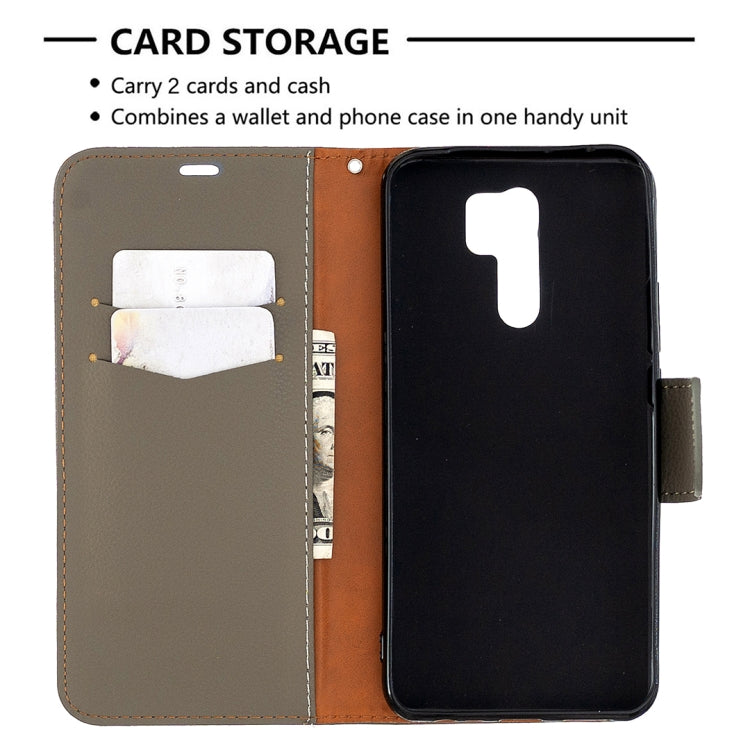 For Xiaomi Redmi 9 Litchi Texture Pure Color Horizontal Flip PU Leather Case with Holder & Card Slots & Wallet & Lanyard