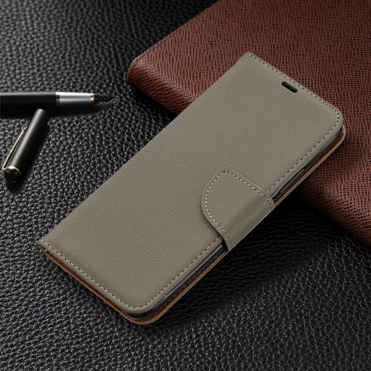 For Xiaomi Redmi 9 Litchi Texture Pure Color Horizontal Flip PU Leather Case with Holder & Card Slots & Wallet & Lanyard