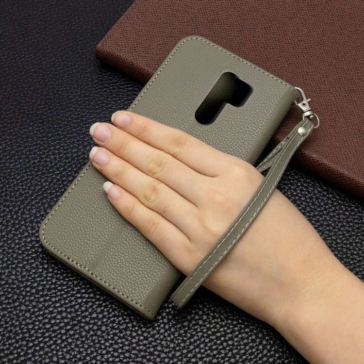 For Xiaomi Redmi 9 Litchi Texture Pure Color Horizontal Flip PU Leather Case with Holder & Card Slots & Wallet & Lanyard