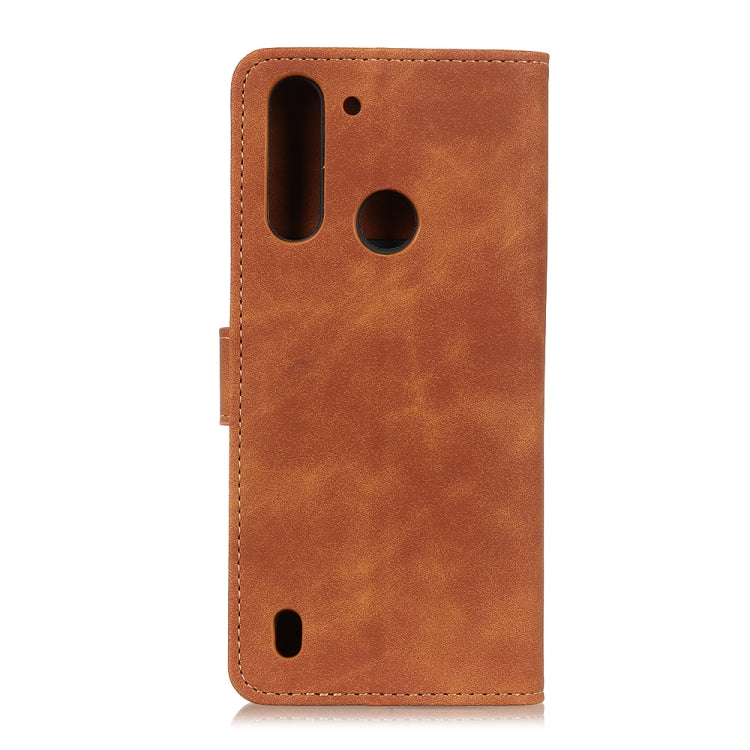For Motorola Moto One Fusion KHAZNEH Retro Texture PU + TPU Horizontal Flip Leather Case with Holder & Card Slots & Wallet