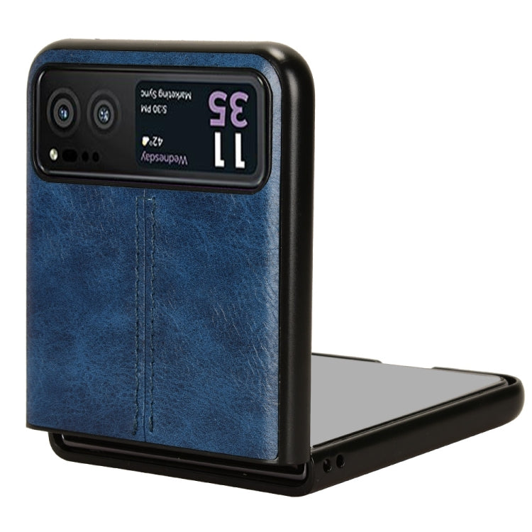 For Motorola Moto Razr 40 Cow Pattern Sewing Back Cover Phone Case