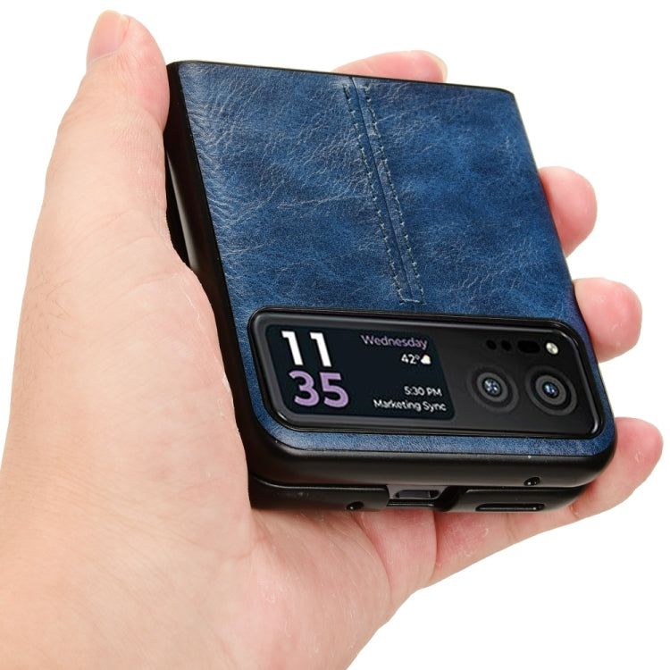 For Motorola Moto Razr 40 Cow Pattern Sewing Back Cover Phone Case