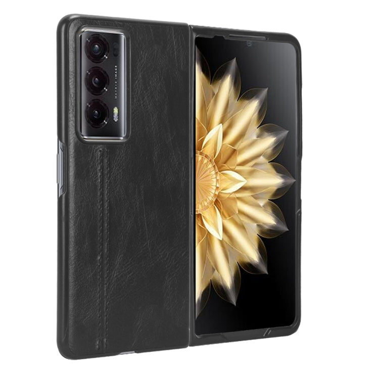 For Honor Magic V2 Cow Pattern Sewing Back Cover Phone Case