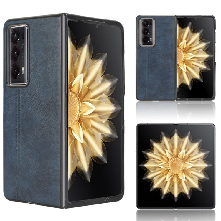 For Honor Magic V2 Cow Pattern Sewing Back Cover Phone Case