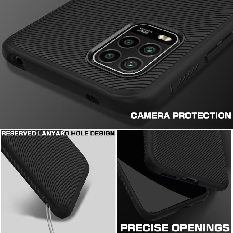 For Xiaomi Mi 10 Lite Lenuo Leshen Series Stripe Texture TPU Case