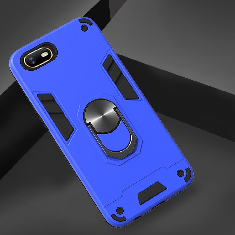 For OPPO A1k & Realme C2 2 in 1 Armour Series PC + TPU Protective Case with Ring Holder