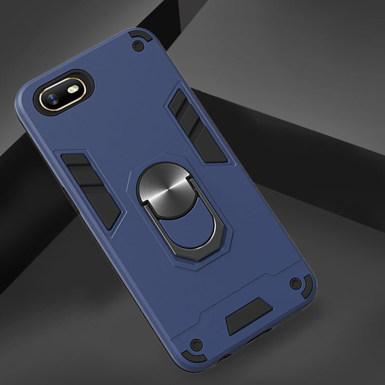 For OPPO A1k & Realme C2 2 in 1 Armour Series PC + TPU Protective Case with Ring Holder